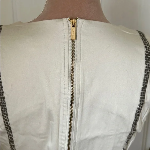 New Calvin Klein Cream Dress with gold toned zipper - Picture 5 of 6